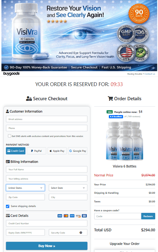 Official Visivra vision support supplement bottle